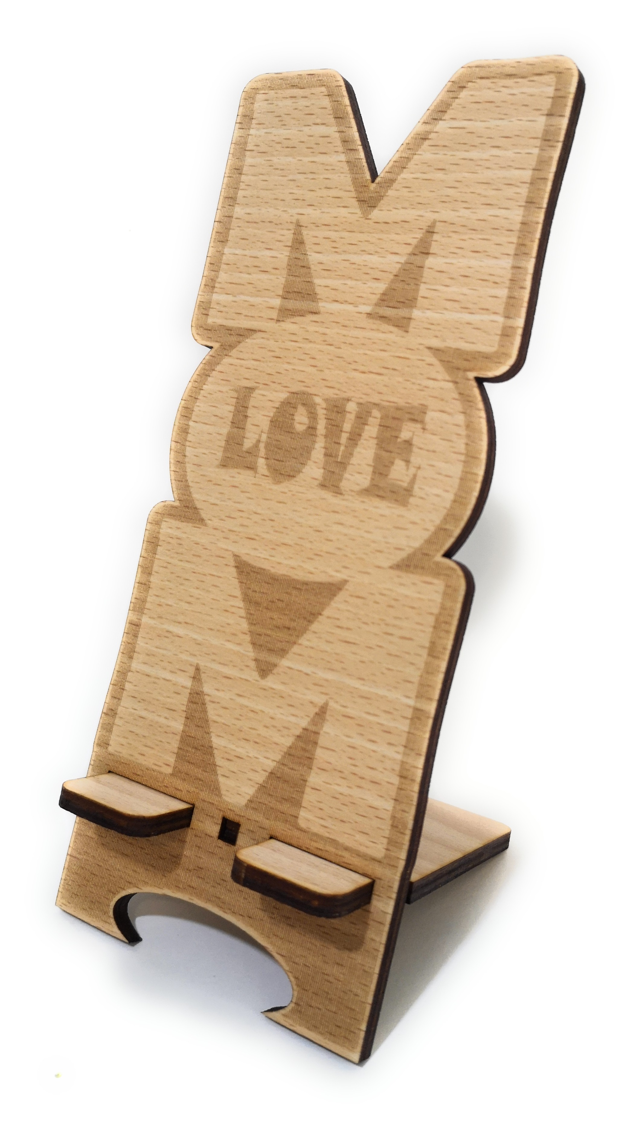 Porta telefono in legno MOM Love